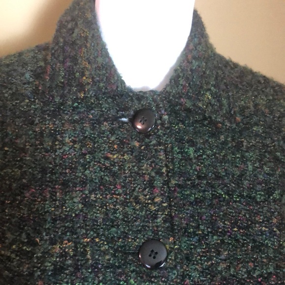Vtg SAG HARBOR size 10 Boucle nubby KNIT Plaid & Rainbow Fully Lined Career NEW - Picture 5 of 16